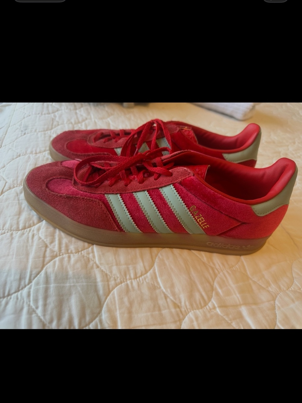 Adidas Gazelle Women's Red Suede Sneakers Womens size 10